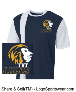 YOUTH Legend Soccer Jersey (Navy/White) Design Zoom